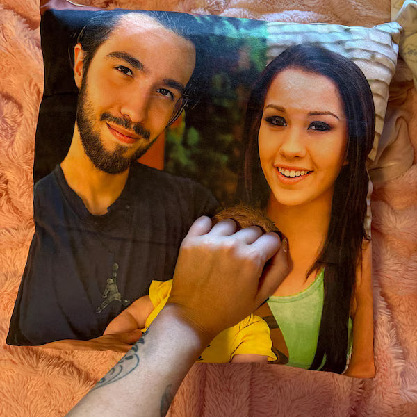 Almohada personalizada con dos fotos, funda de cojín con foto de doble cara personalizada, cojines decorativos