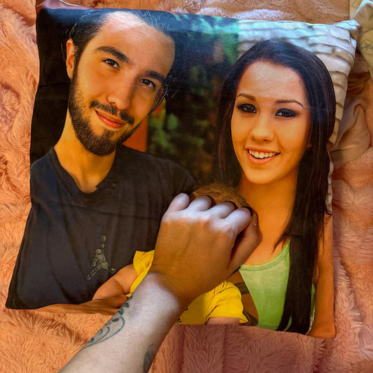 Almohada personalizada con dos fotos, funda de cojín con foto de doble cara personalizada, cojines decorativos