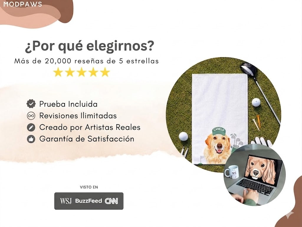 Toalla de Golf Personalizada – Trapo de Microfibra Premium con Foto de tu Mascota y Nombre