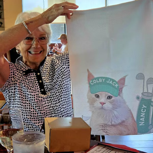 Toalla de Golf Personalizada – Trapo de Microfibra Premium con Foto de tu Mascota y Nombre