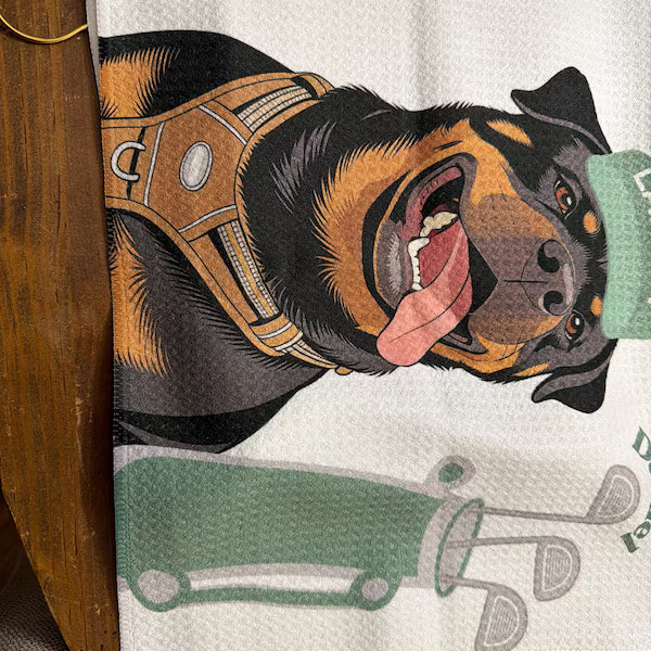 Toalla de Golf Personalizada – Trapo de Microfibra Premium con Foto de tu Mascota y Nombre