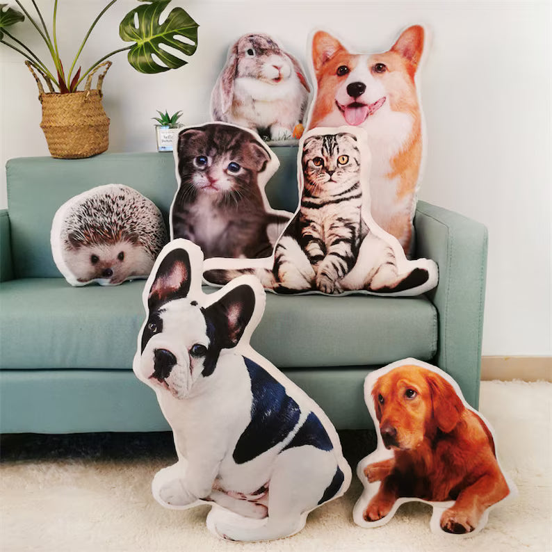 Almohada Conmemorativa para Mascotas – Cojín con Forma 3D de tu Perro o Gato