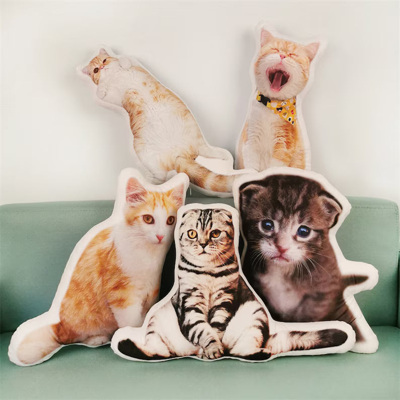Almohada Conmemorativa para Mascotas – Cojín con Forma 3D de tu Perro o Gato