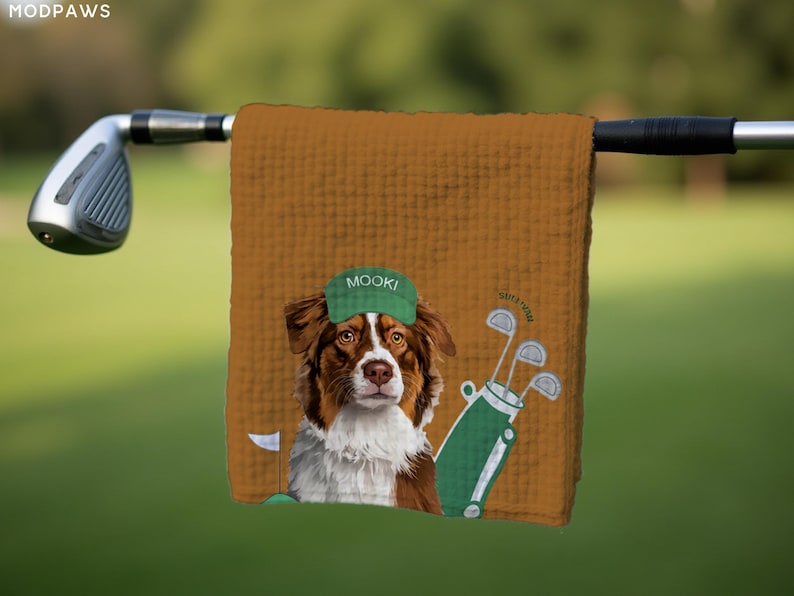 Toalla de Golf Personalizada – Trapo de Microfibra Premium con Foto de tu Mascota y Nombre