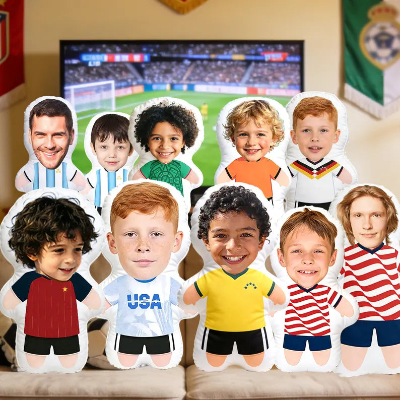 Almohada de Fútbol Personalizada – Cojín de Broma 3D con Jersey de tu Equipo