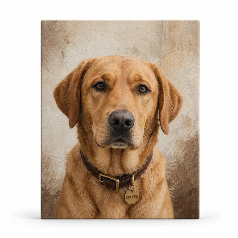 Retrato de Mascota Personalizado en Lienzo Canvas – Cuadro de Arte Premium para el Hogar