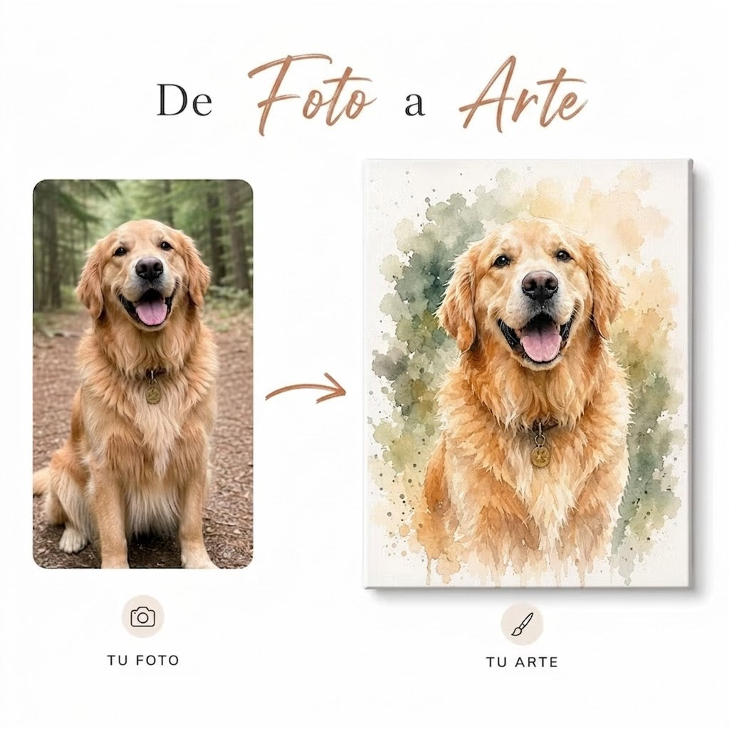 Retrato de Mascota Personalizado en Lienzo Canvas – Cuadro de Arte Premium para el Hogar